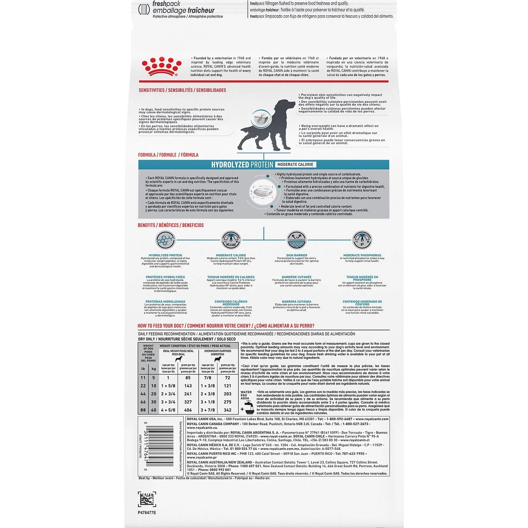 Royal Canin Veterinary Diet Adult Hydrolyzed Protein Moderate Calorie Dry Dog Food - Image 2