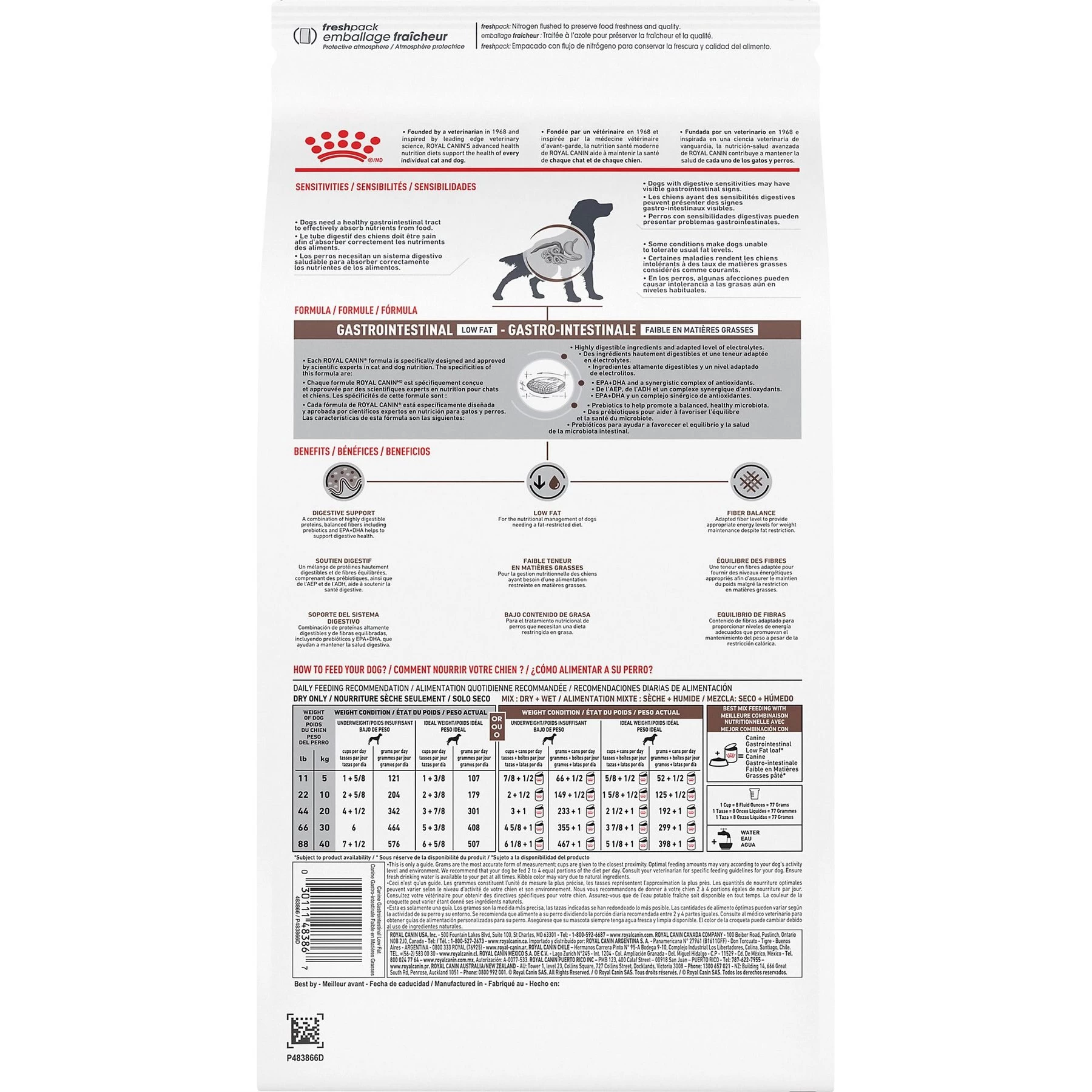 Royal Canin Veterinary Diet Adult Gastrointestinal Low Fat Dry Dog Food - Image 2
