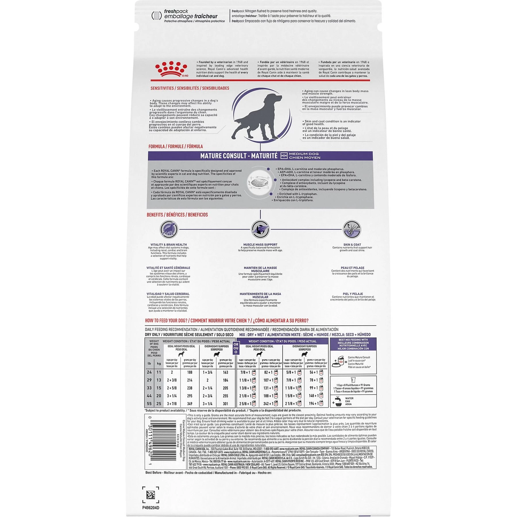 Royal Canin Veterinary Diet Adult Mature Consult Medium Breed Dry Dog Food - Image 2