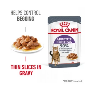 Royal Canin Adult Appetite Control Wet Cat Food Pouches In Gravy - 12 X 85g By Royal Canin
