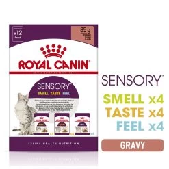 Royal Canin Adult Sensory In Gravy Variety Pack Wet Cat Food Pouches - 12 X 85g By Royal Canin