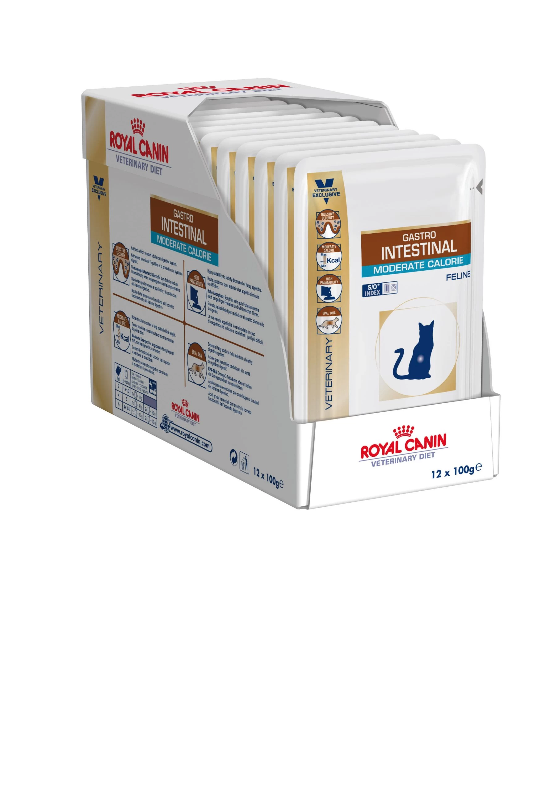 Royal Canin Veterinary Diet Feline Gastrointestinal S/O Moderate Calorie Cat Pouches - 48x85G By Royal Canin Veterinary Diet - Image 3