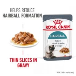 Royal Canin Feline Adult Hairball Care In Gravy Wet Cat Food Pouches - 12 X 85g By Royal Canin