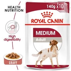 Royal Canin Medium Adult Wet Dog Food In Gravy - 10 X 140g By Royal Canin