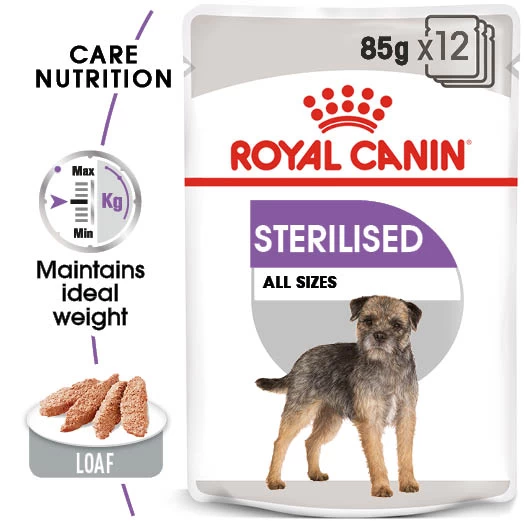 Royal Canin Sterilised Care Wet Pouches Adult Dog Food - 12 X 85g By Royal Canin