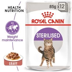 Royal Canin Feline Adult Sterilised In Gravy Wet Cat Food Pouches - 12 X 85g By Royal Canin