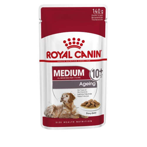 Royal Canin Medium Wet Ageing Senior Dog Food Pouches In Gravy